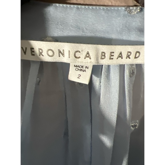 Veronica beard sheer Light Blue Button-Up Blouse - Picture 2 of 3